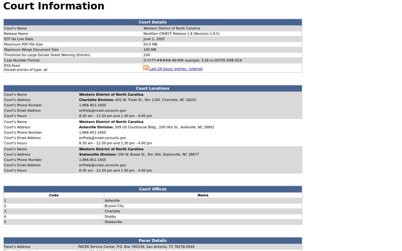 Iredell County court record search Statesville federal court source