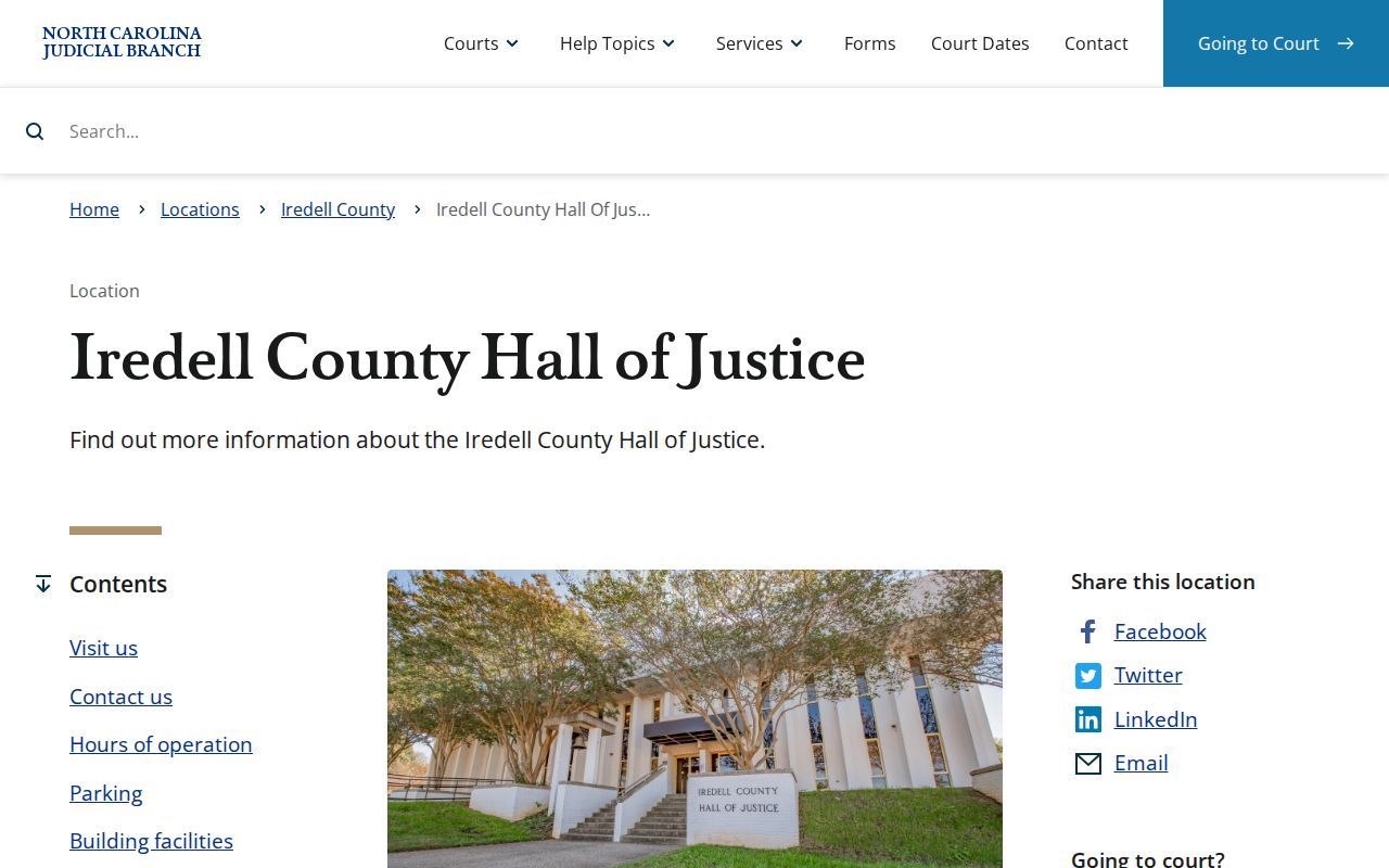 Statesville court docket Hall of Justice and Clerk record hub